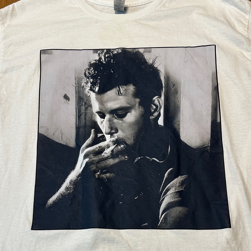 Gildan White Tee with Black Graphic